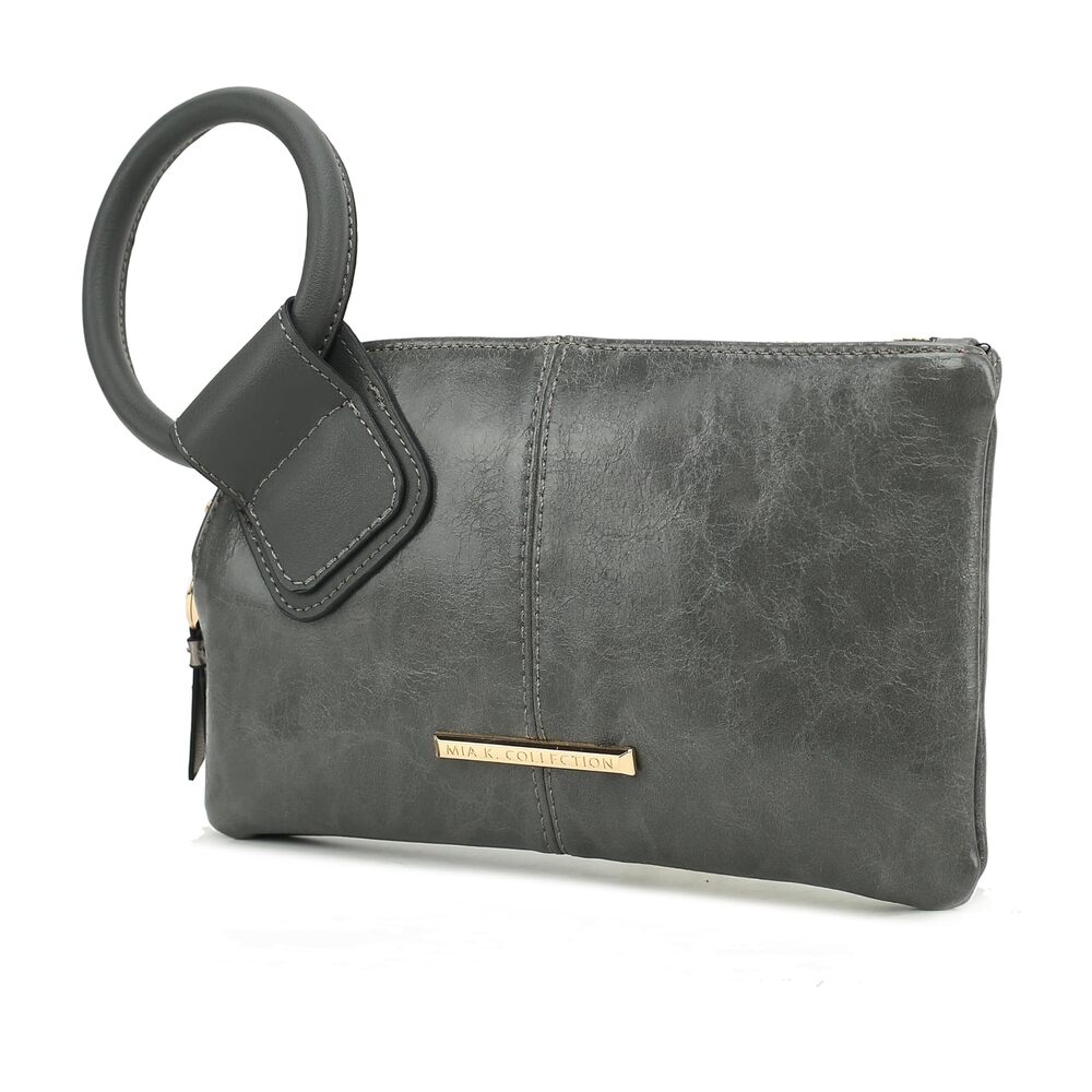 8283 Wristlet Pouch Clutch Wallet Handbag, Small Purse Black Circular